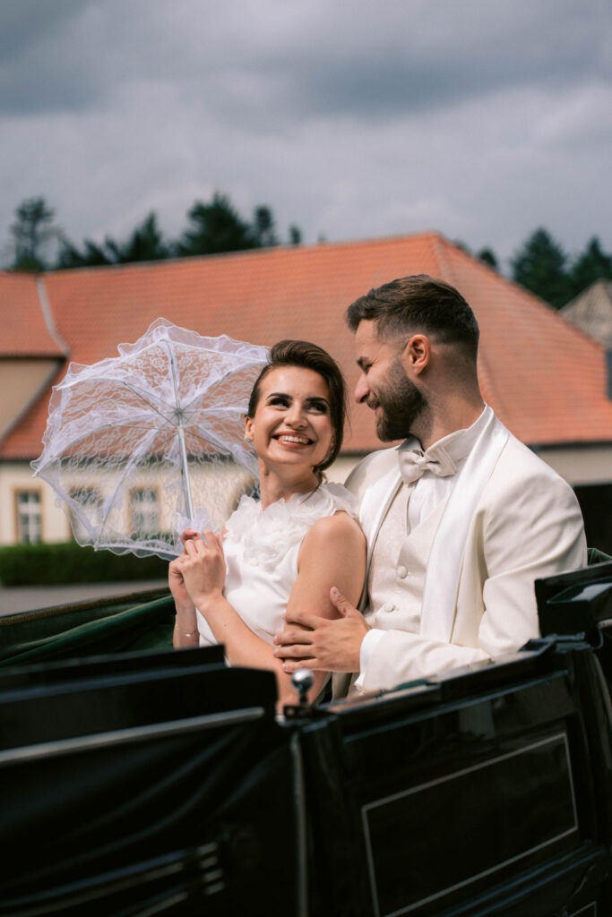heiraten am schloss mit kutsche